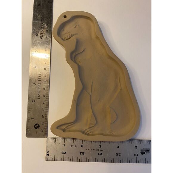 T-Rex Dinosaur Brown Bag Cookie Art 1985 - Picture 2 of 8